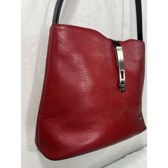 LA TOUR EIFFEL Pebble Leather Purse bucket bag tote Paris - Picture 9 of 16